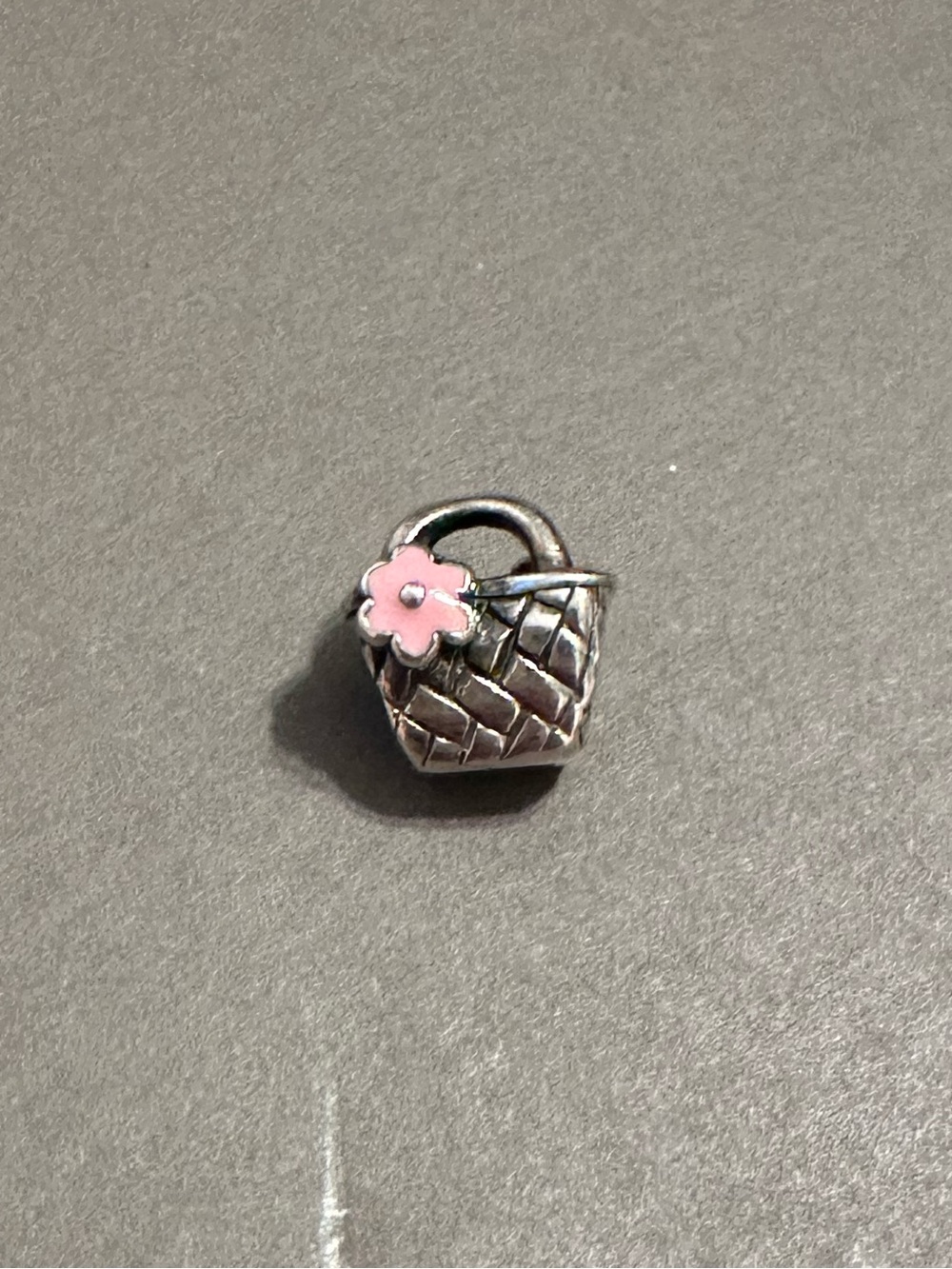Chamilia Basket with Pink Flower Charm